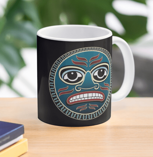 Grandfather Moon Mug by Salish Artist T S Ni hUiggin
