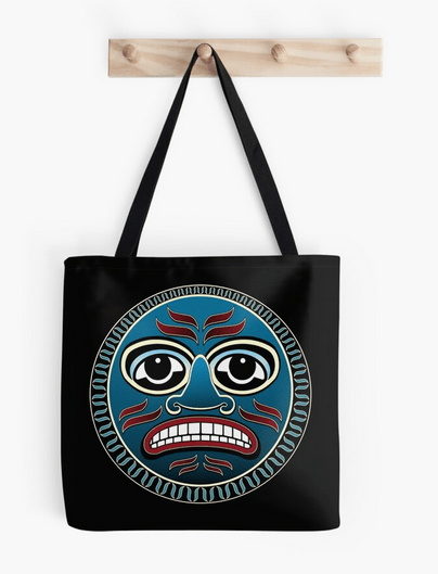 Grandfather Moon Cloth Bag by Salish Artist T S Ni hUiggin
