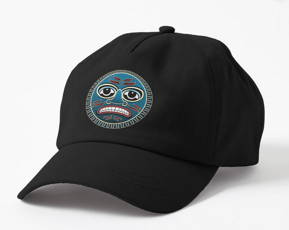 Grandfather Moon Baseball Cap by Salish Artist T S Ni hUiggin