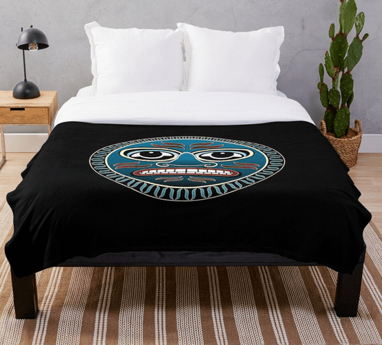 Grandfather Moon Blanket by Salish Artist T S Ni hUiggin