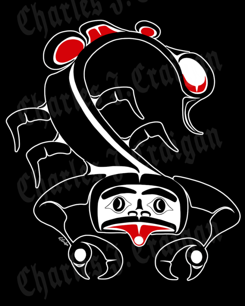 Salish Scorpio Astrological Design by Sechelt Artist Charles J. Craigan