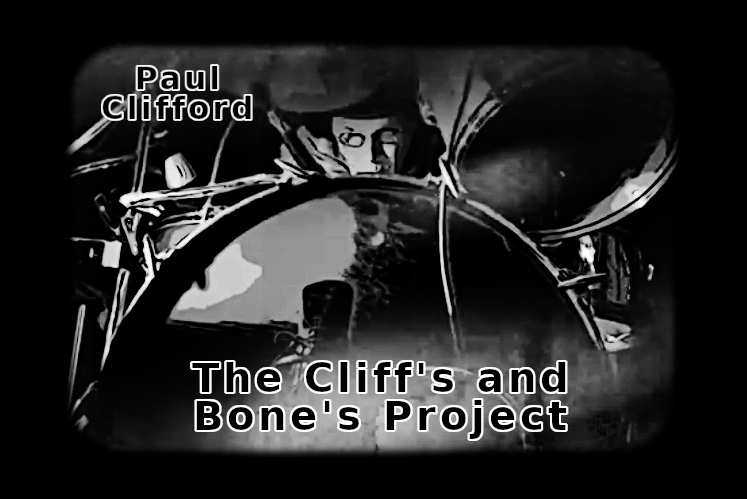 A graphic illustration of musician composer Paul Clifford, The Cliff's and Bone's Project.
