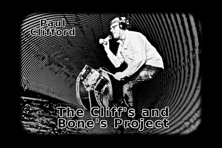 A graphic illustration of musician composer Paul Clifford, The Cliff's and Bone's Project.