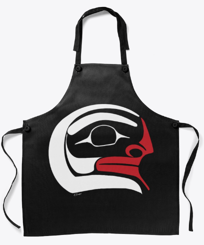 Traditional Salish Spirit Design Apron by Sechelt Artist Charles J Craigan