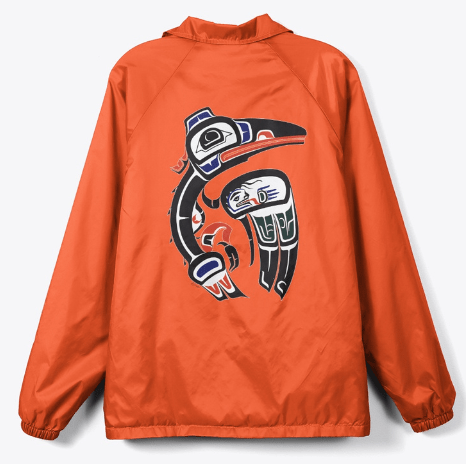Raven Design Jacket by Pacific Northwest Coastal Native Artist Charles J Craigan