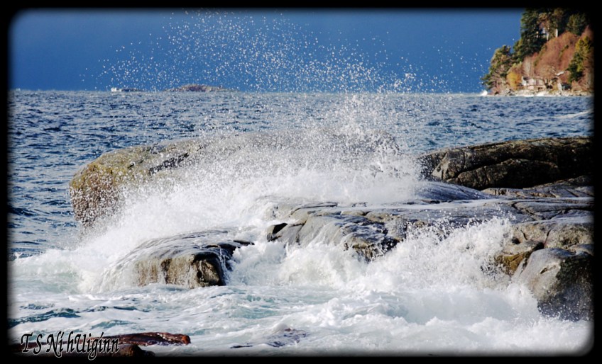 West Coast Winter storm waves taken with Olympus Evolt E-300 by Coastal Salish Photographer TS Ni hUiginn