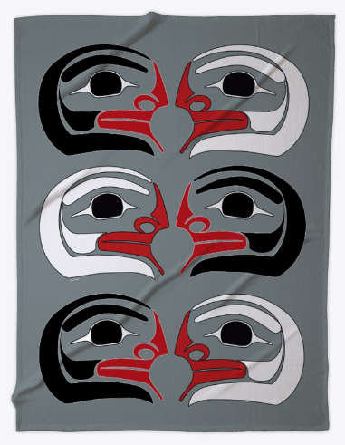 Spirit Throw Blanket by Sechelt Artist Charles J Craigan
