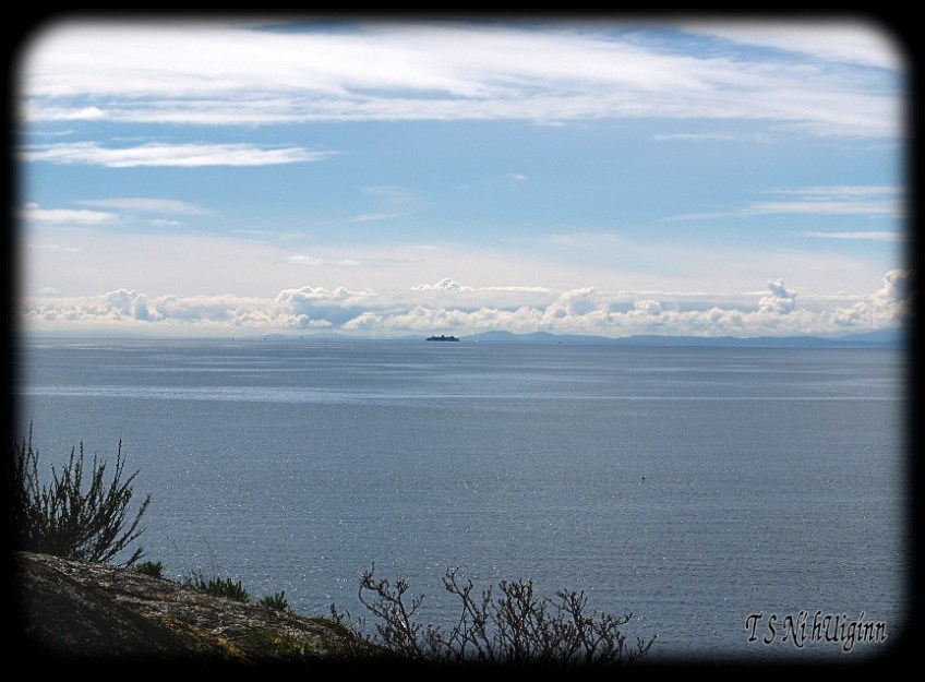 Ferry on the Horizon taken with Olympus Evolt E-300 by Coastal Salish Photographer TS Ni hUiginn