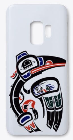 Raven Design Phone Case by Salish Artist Charles J Craigan