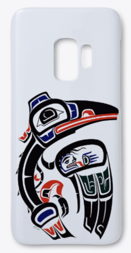 Raven Design Phone Case by Salish Artist Charles J Craigan