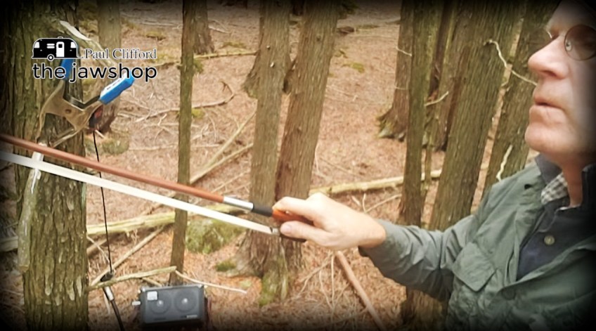 Screen shot of Paul Clifford of the Jawshop Adventure Recording Studios from his Cedar Branch Scout video as seen on youtube.