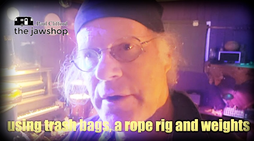 Screen shot of Paul Clifford in his Jawshop Main Studio from his Cedar Branch Scout video as seen on youtube.